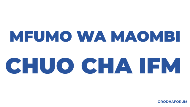 Mfumo wa Maombi kujiunga na Chuo cha IFM