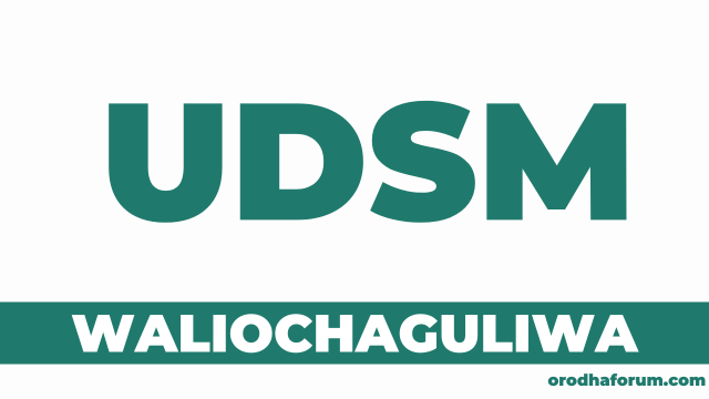 Orodha ya Waliochaguliwa Chuo Kikuu cha Dar es Salaam (UDSM) 2025-2026