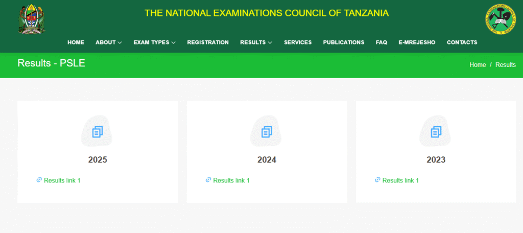 Matokeo ya Darasa la Saba 2025 Shule ya Msingi